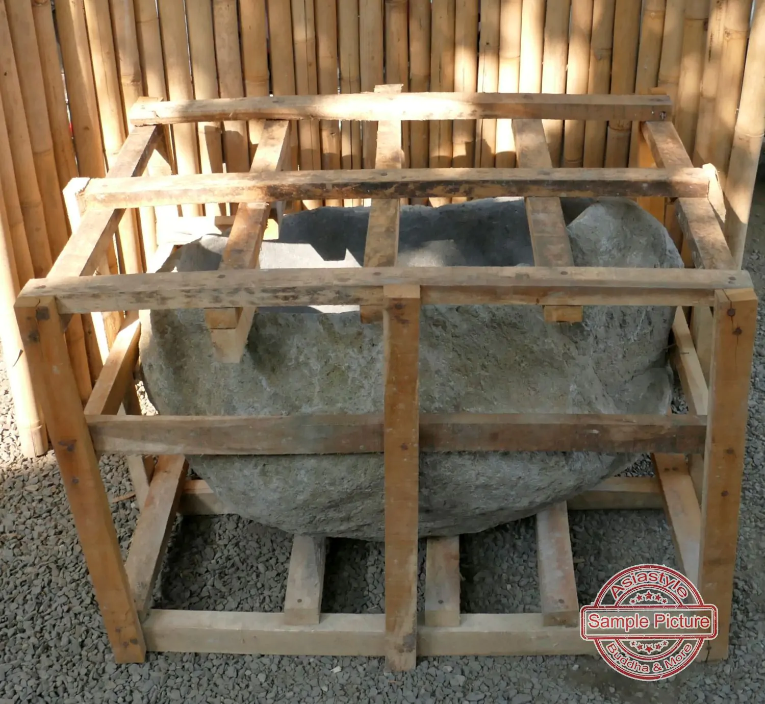  Product image 5 of the product “Basin from Riverstone, Natural surface, polished inside. Dia approx 76-80. Height 56-60 ”